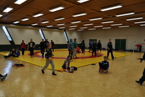 Painisali toimi lämmittelytilana.