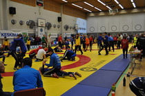 Lämmitellen kisafiilikseen.