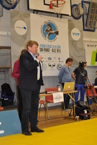 Painiliiton puheenjohtaja Jukka Rauhala avasi kisat.