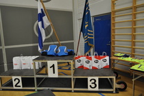 Palkintopalli odottaa voittajia.